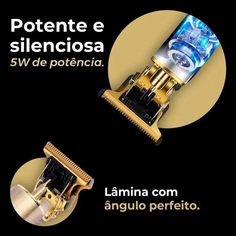 King Machine para Barba e Cabelo - Bateria Recarregável USB