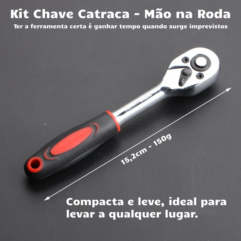 Chave Catraca Mão na Roda com Jogo de Soquetes