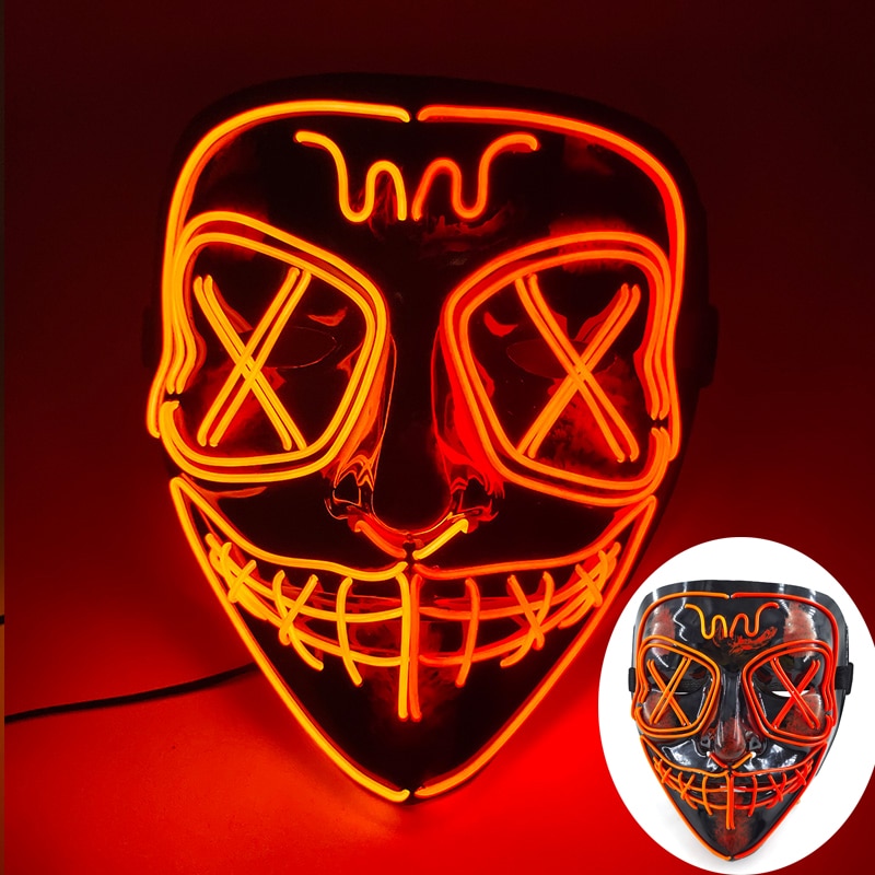 Máscara de Led Halloween - Crazy Neon Face