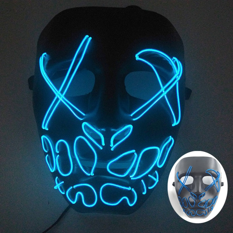 Máscara de Led Halloween - Crazy Neon Face