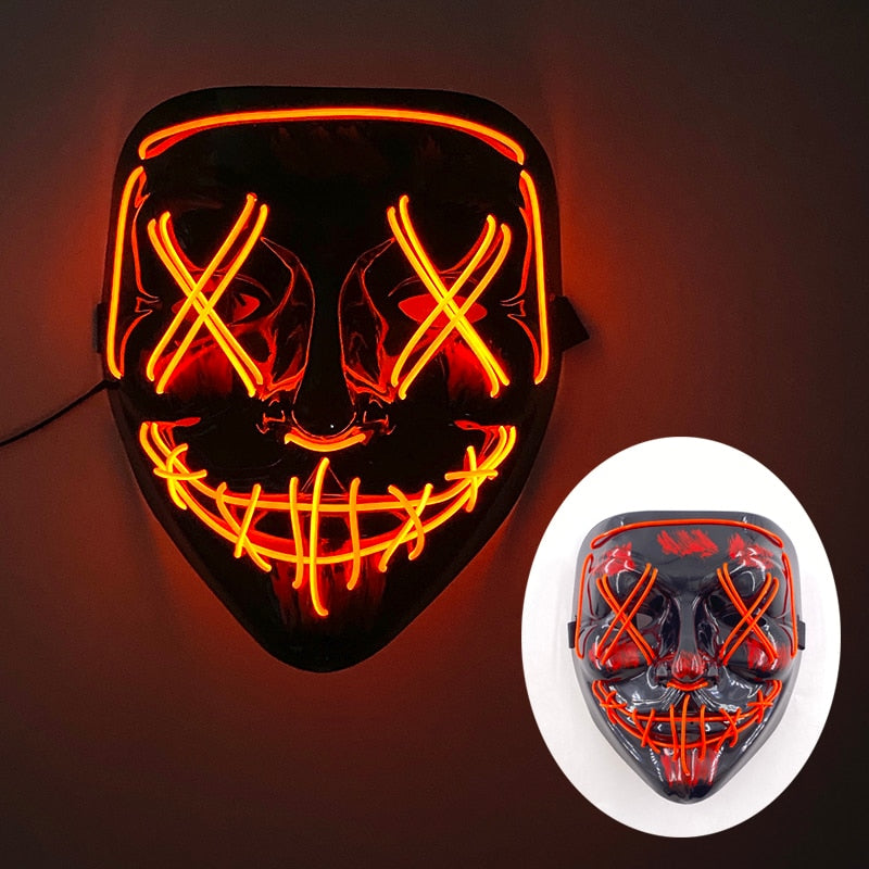 Máscara de Led Halloween - Crazy Neon Face