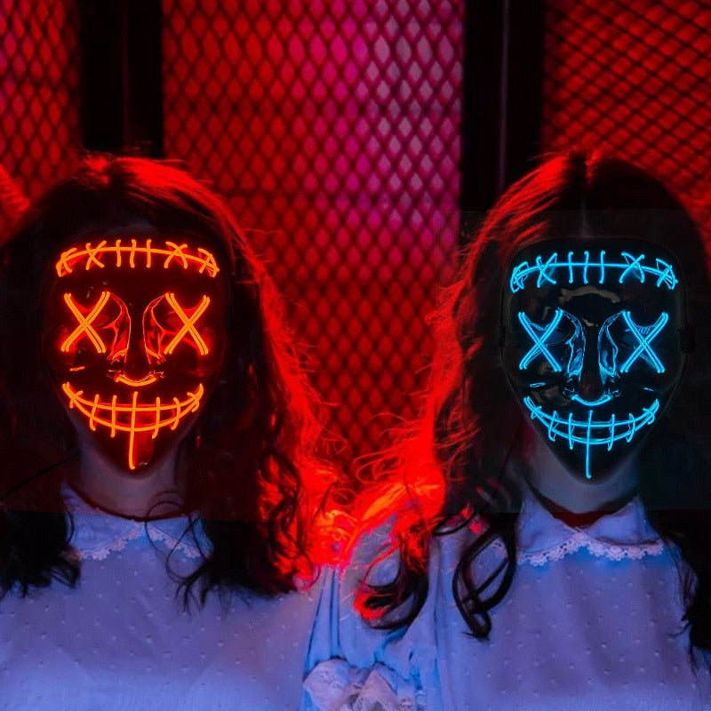 Máscara de Led Halloween - Crazy Neon Face