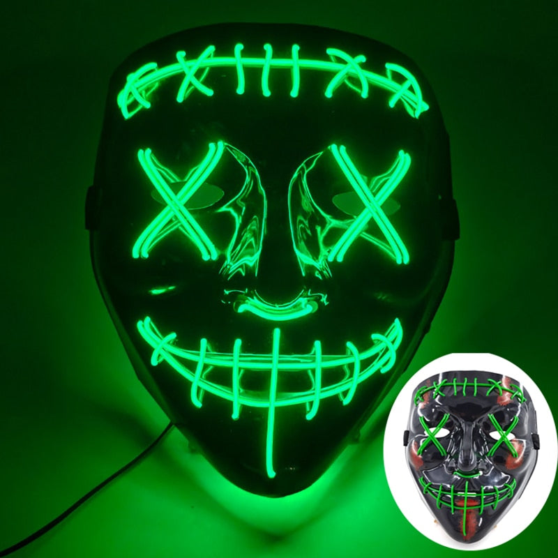 Máscara de Led Halloween - Crazy Neon Face