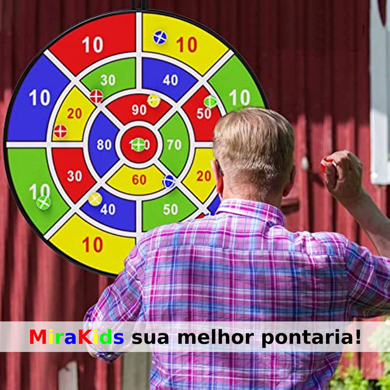 Jogo MiraKids - Alvo em Tecido com dardos de bolinhas macias com velcro