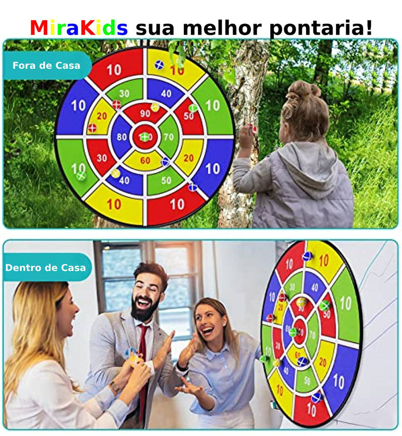 Jogo MiraKids - Alvo em Tecido com dardos de bolinhas macias com velcro