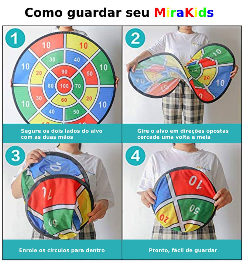 Jogo MiraKids - Alvo em Tecido com dardos de bolinhas macias com velcro